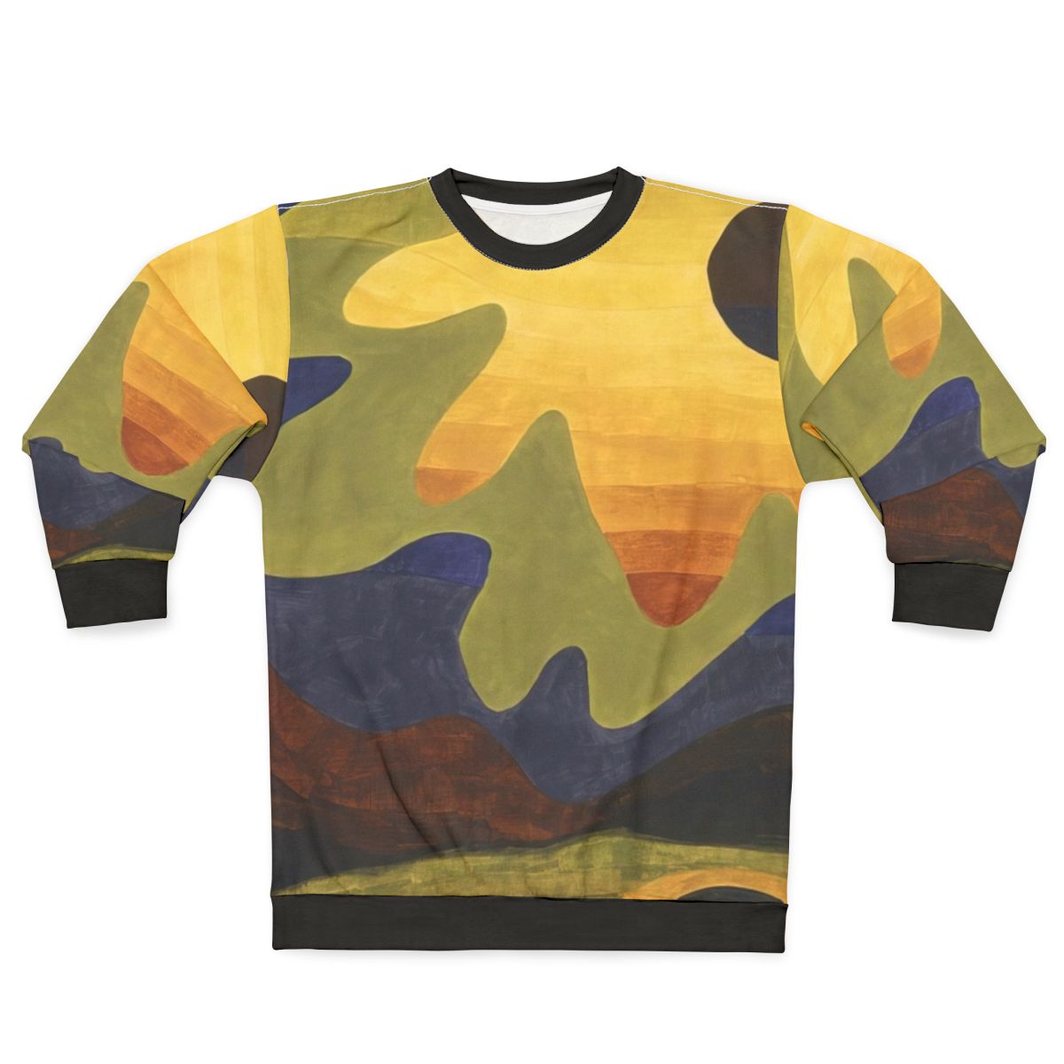 Abstract art sweatshirt featuring Arthur Dove's "Sun" painting from 1943
