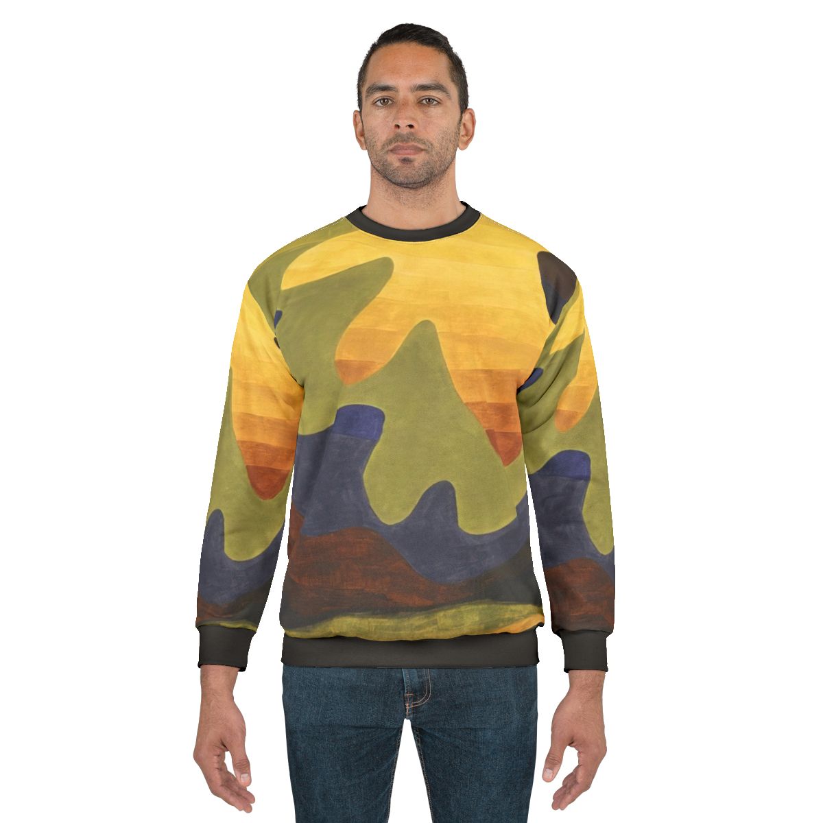 Abstract art sweatshirt featuring Arthur Dove's "Sun" painting from 1943