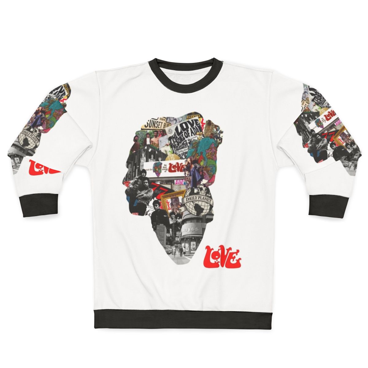 Psychedelic Arthur Lee and Love Collage Sweatshirt