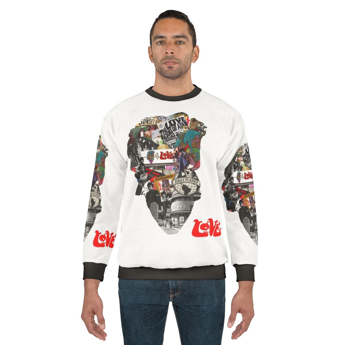 Psychedelic Arthur Lee and Love Collage Sweatshirt