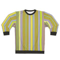 Gene Davis inspired abstract art design on a sweatshirt