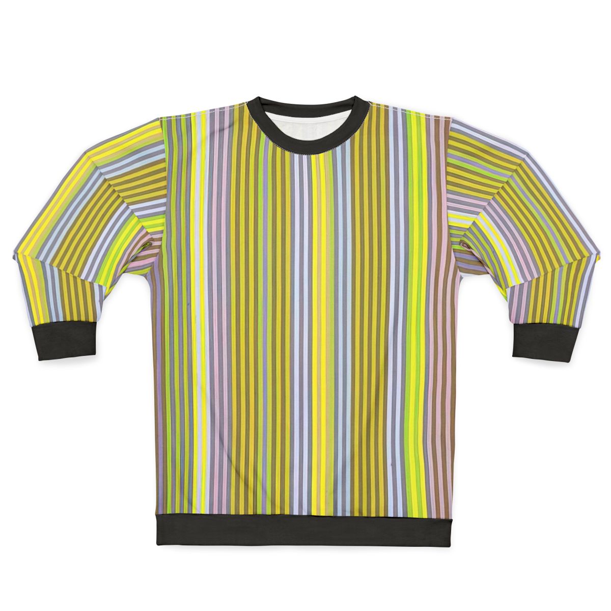 Gene Davis inspired abstract art design on a sweatshirt