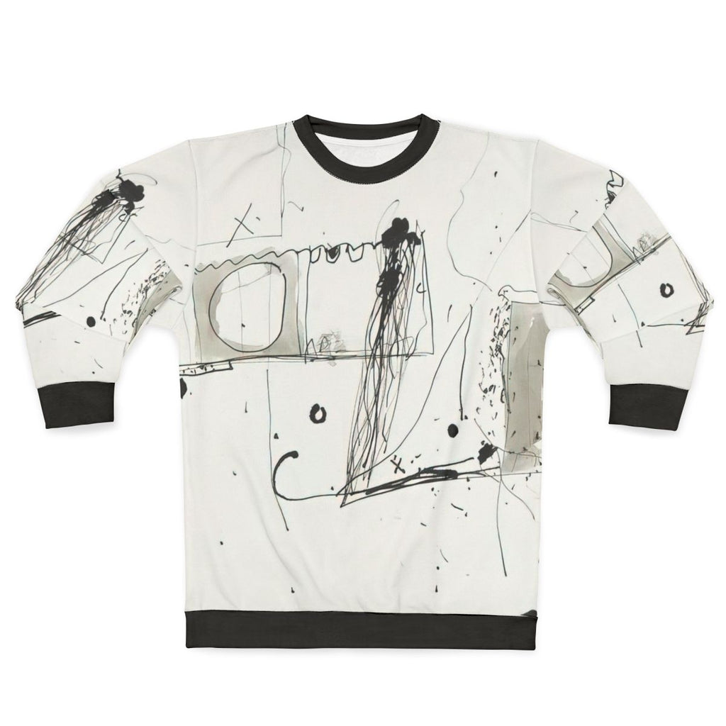Colorful abstract art sweatshirt with Gene Davis design