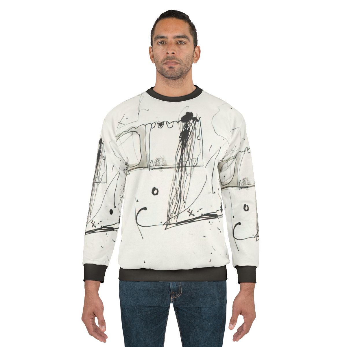 Colorful abstract art sweatshirt with Gene Davis design