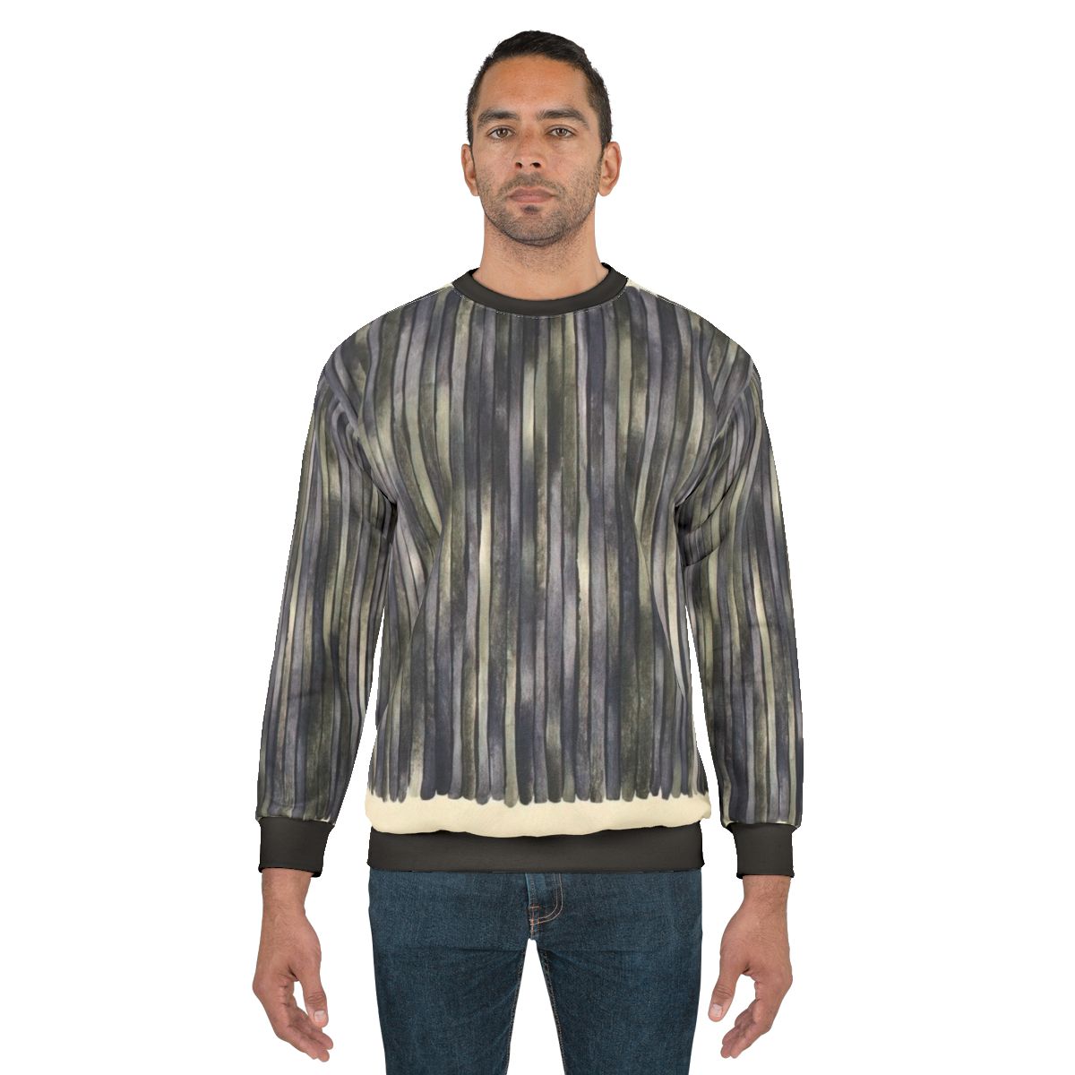 Gene Davis abstract art design on a sweatshirt