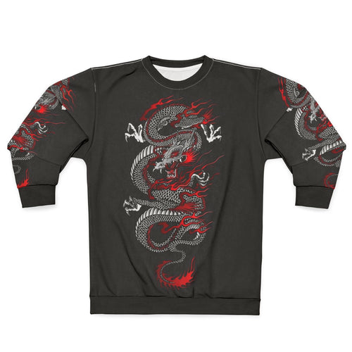 Asian dragon sweatshirt with martial arts inspired design