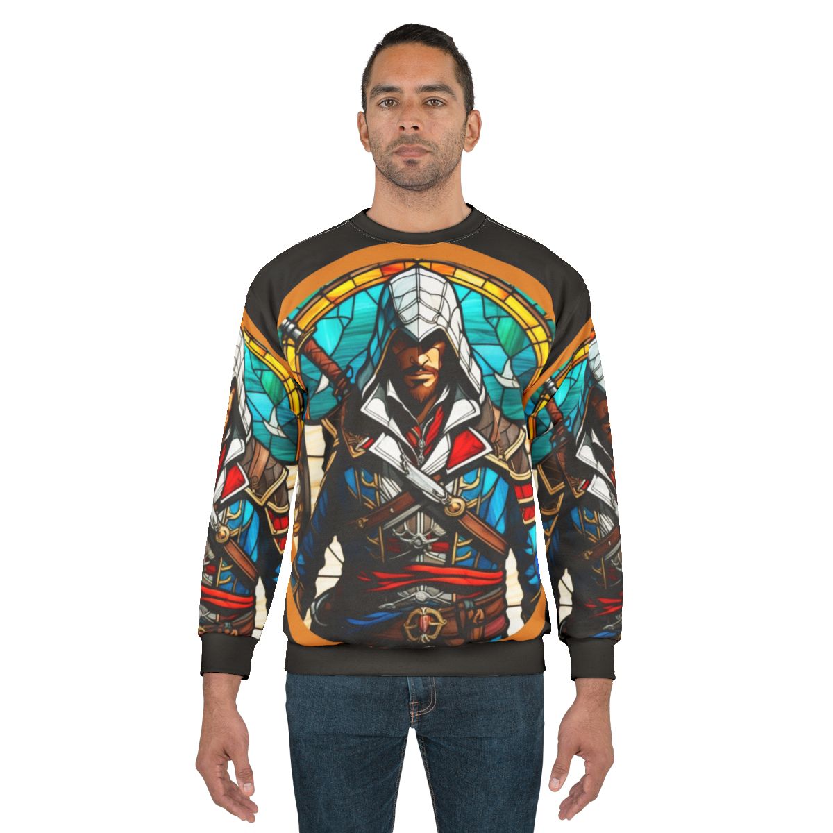 Assassins Creed Edward Kenway Stained Glass Sweatshirt