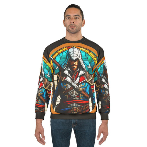 Assassins Creed Edward Kenway Stained Glass Sweatshirt