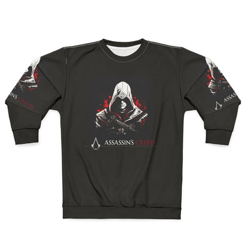 Assassins Creed Inspired Sweatshirt with Medieval Warrior Fan Art