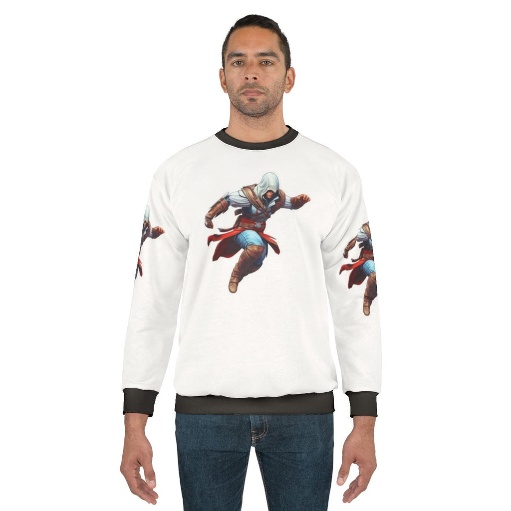 Assassins Creed Sweatshirt with Action Sticker Design