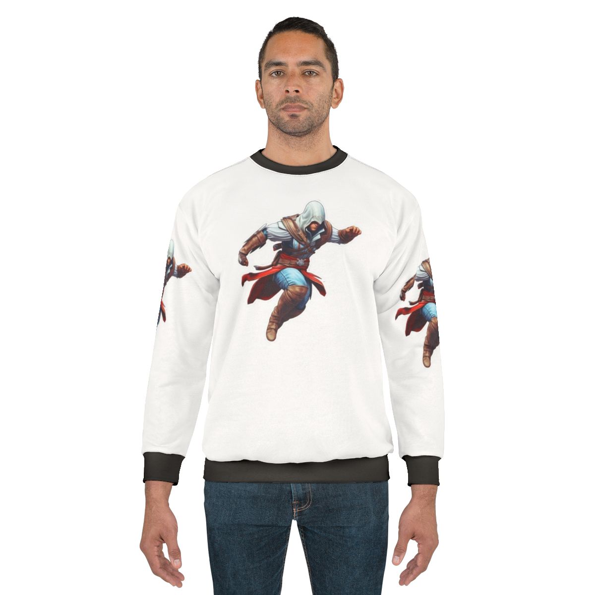 Assassins Creed Sweatshirt with Action Sticker Design