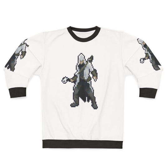 Assassin's Creed Connor Kenway Pixel Art Retro Gaming Sweatshirt