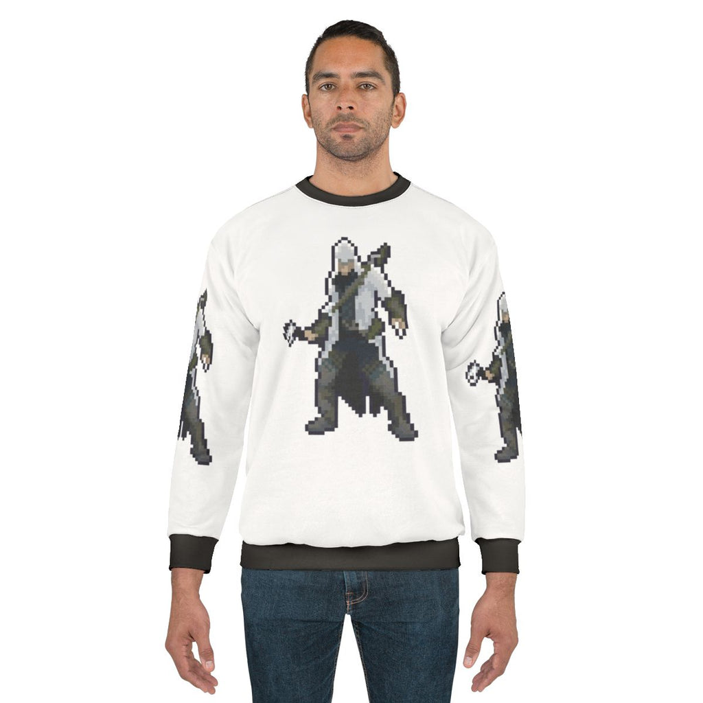 Assassin's Creed Connor Kenway Pixel Art Retro Gaming Sweatshirt