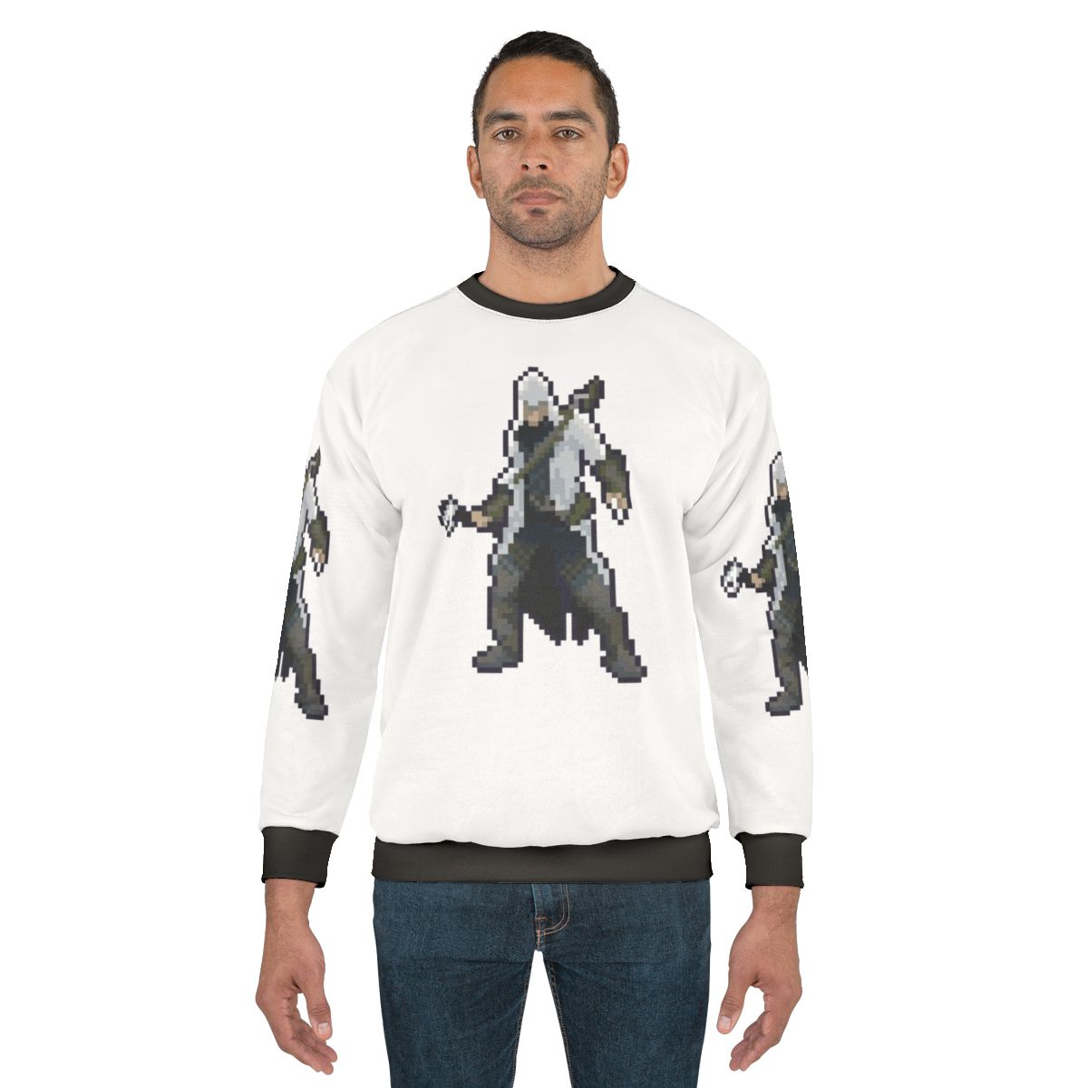 Assassin's Creed Connor Kenway Pixel Art Retro Gaming Sweatshirt