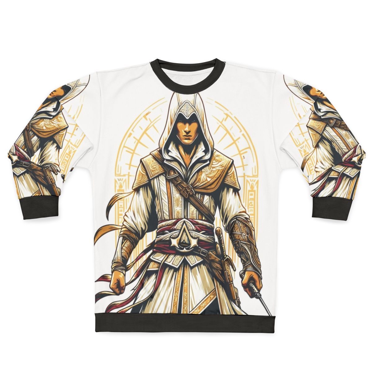 Assassins Creed Sweatshirt with Assassin In Action and Bright Colors