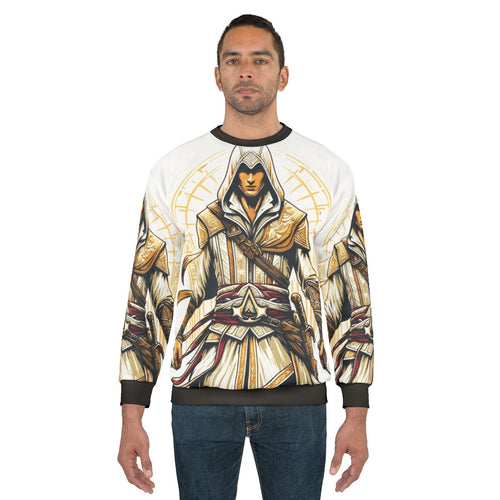 Assassins Creed Sweatshirt with Assassin In Action and Bright Colors