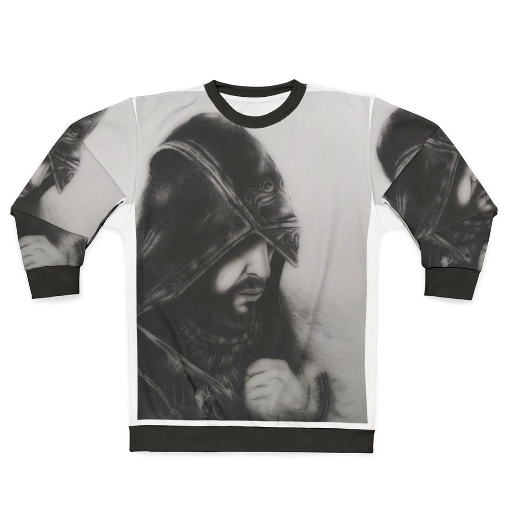 Assassins Creed Pencil Art Design Sweatshirt