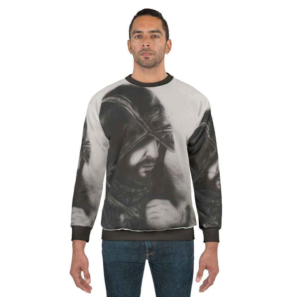 Assassins Creed Pencil Art Design Sweatshirt