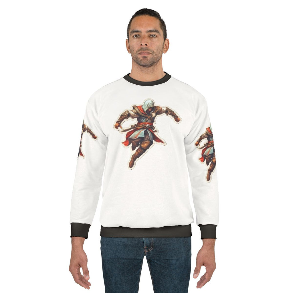Assassins Creed Sticker Sweatshirt with Fan Art Design