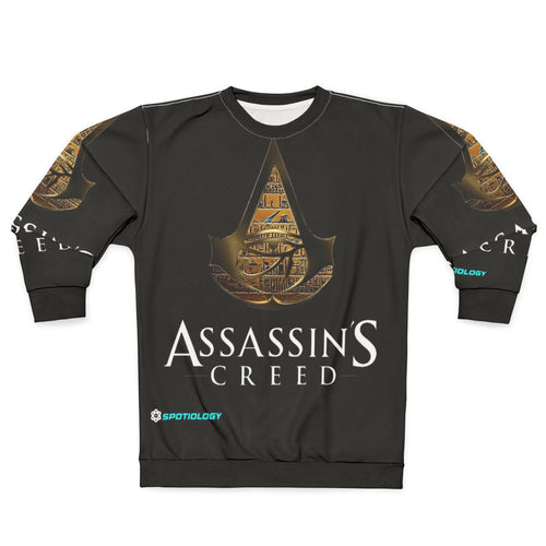 Assassins Creed inspired gaming sweatshirt with Egyptian themed design