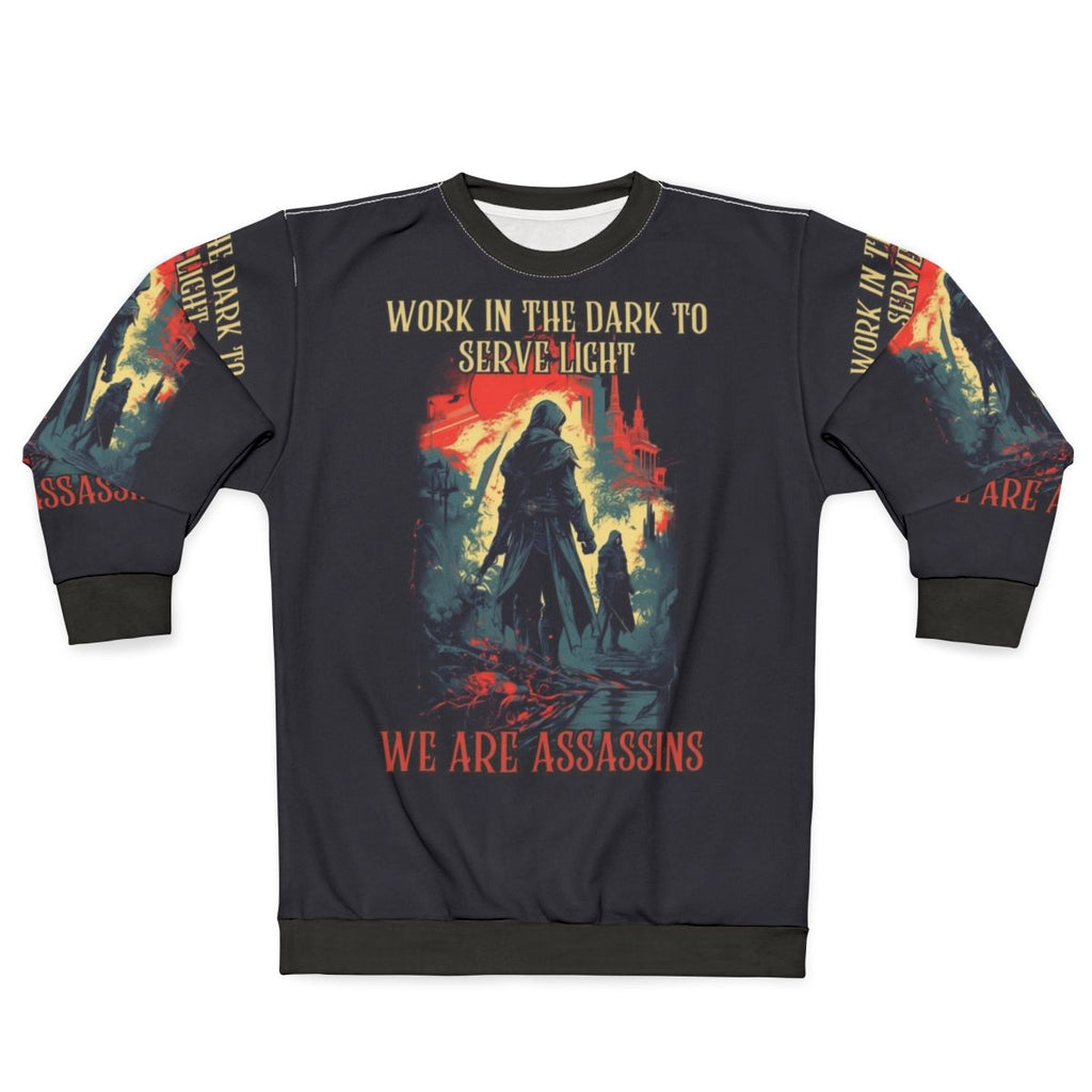 Assassin's Creed inspired sweatshirt with "We Are Assassins" text