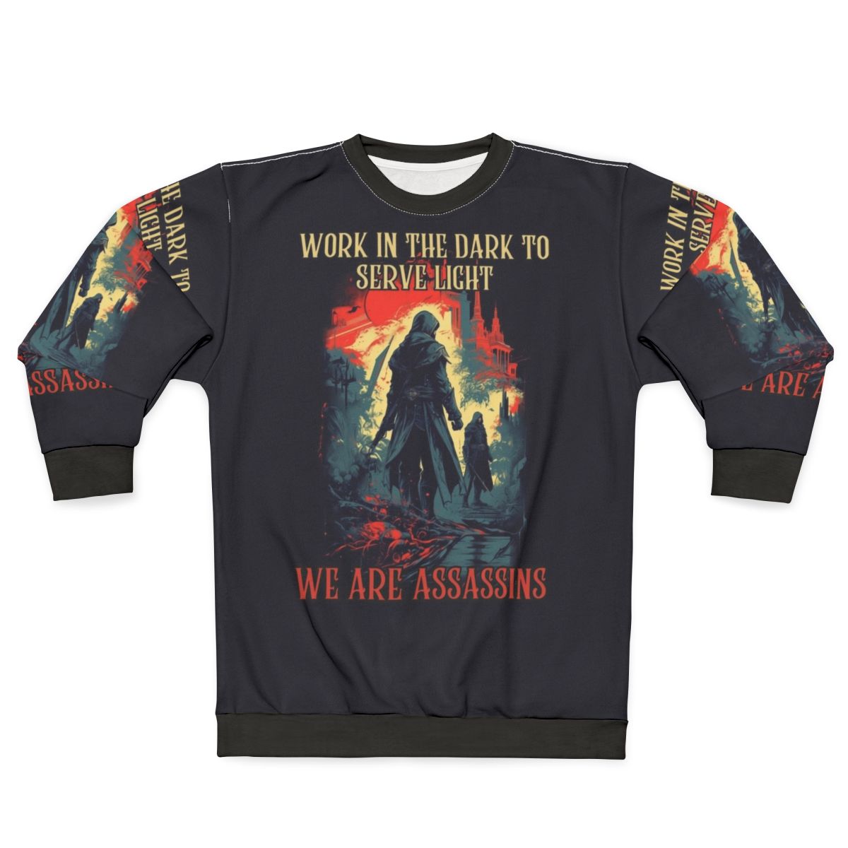 Assassin's Creed inspired sweatshirt with "We Are Assassins" text