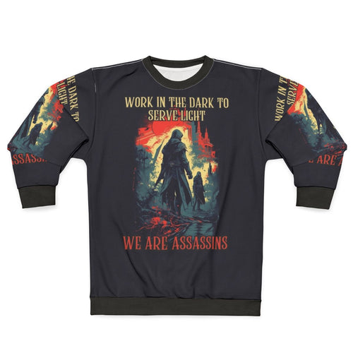 Assassin's Creed inspired sweatshirt with "We Are Assassins" text