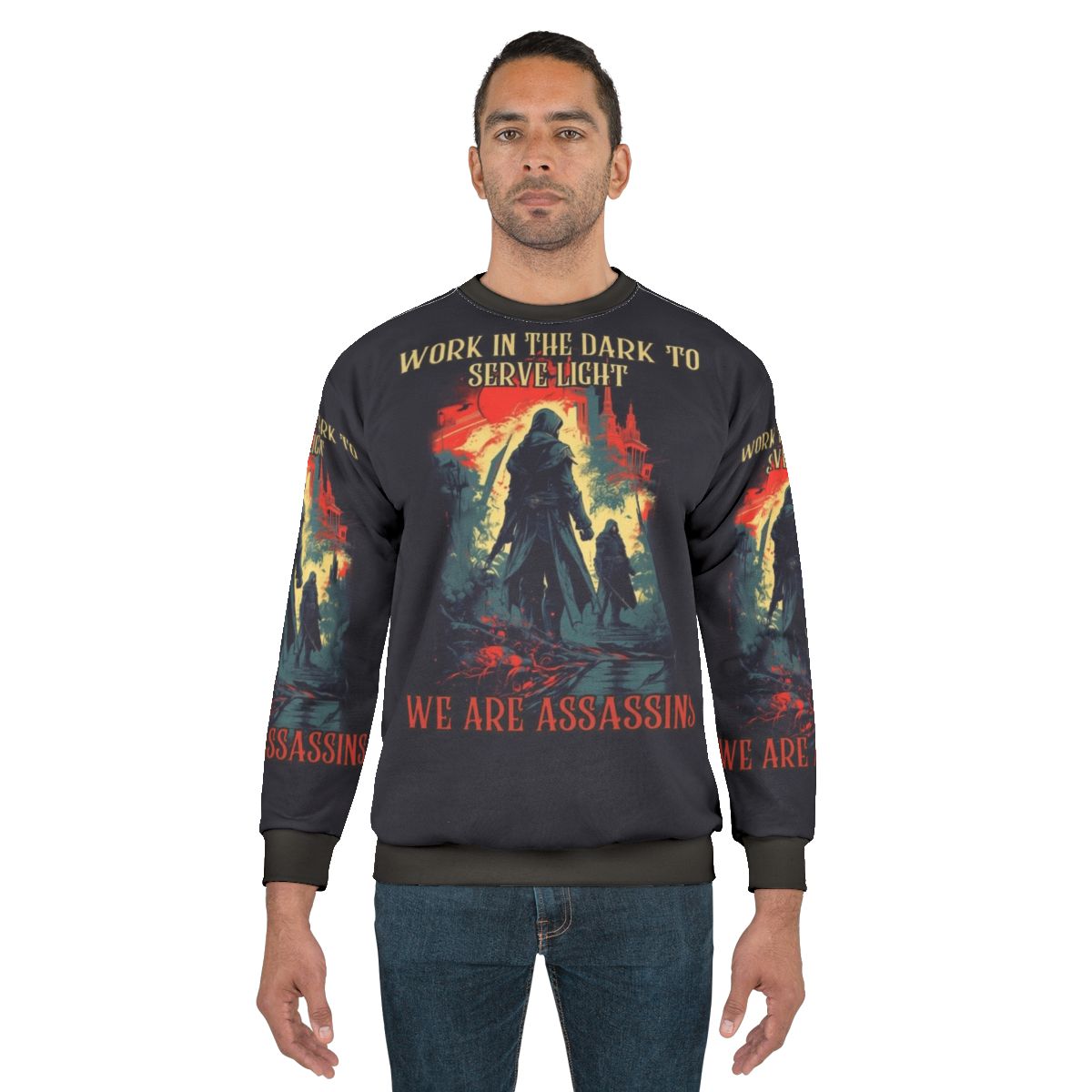 Assassin's Creed inspired sweatshirt with "We Are Assassins" text