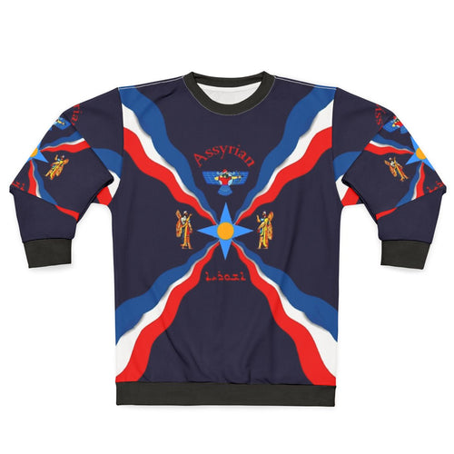 Assyrian Flag Sweatshirt with Mesopotamian Symbols