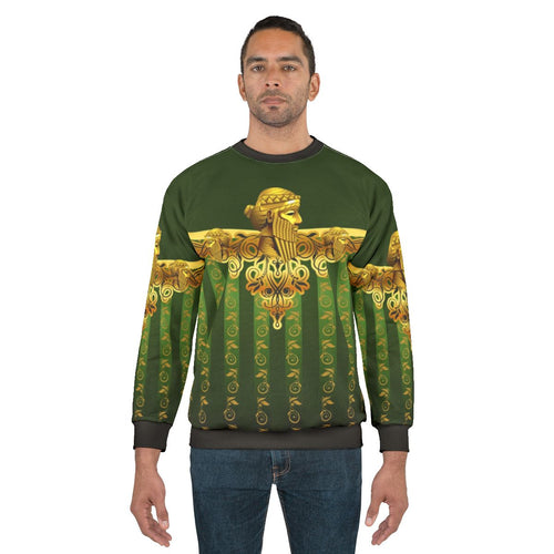 Assyrian King Sargon II Sweatshirt - Historical Mesopotamian Art Design