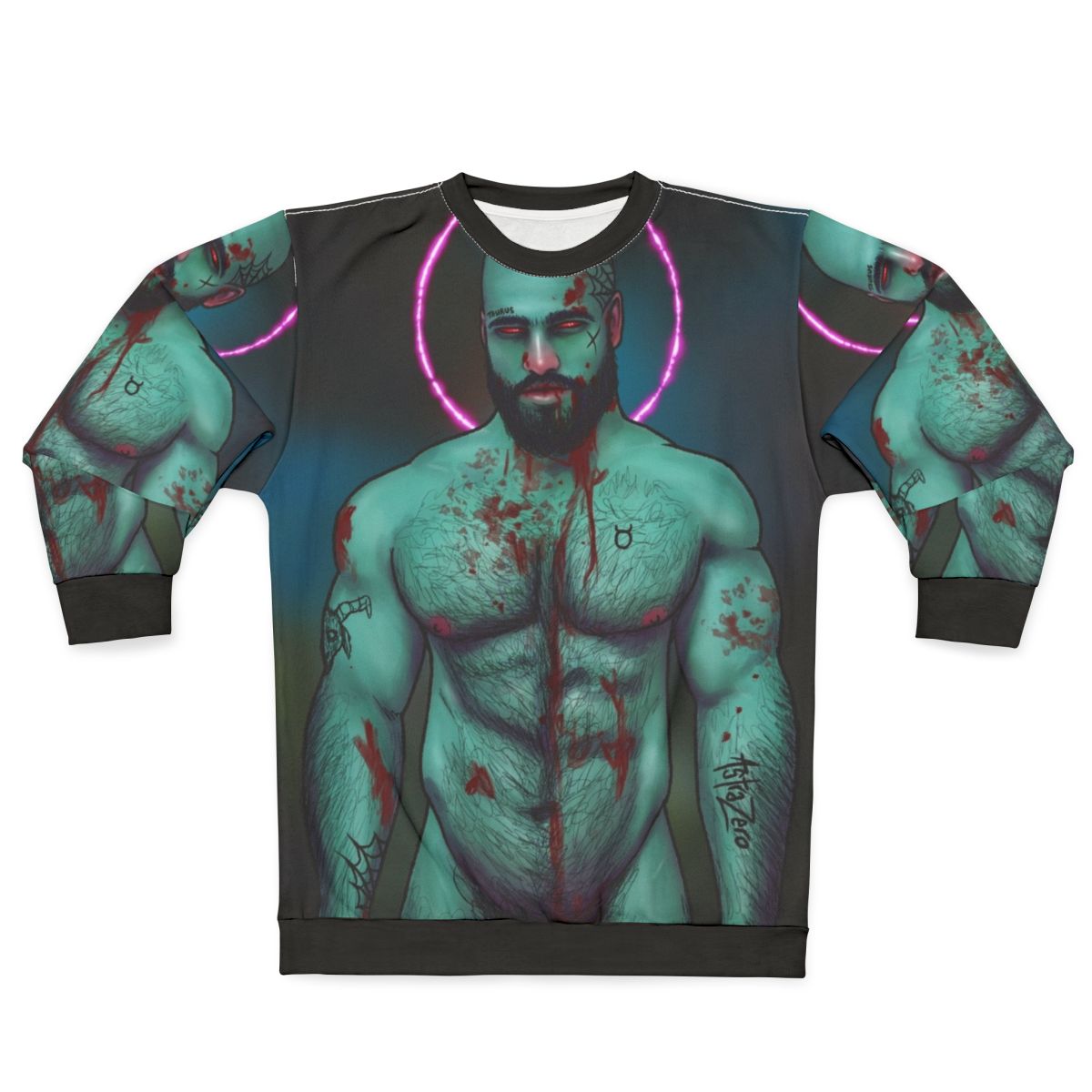 Astra Zero Dark Art LGBTQ Sweatshirt for Muscle Daddies