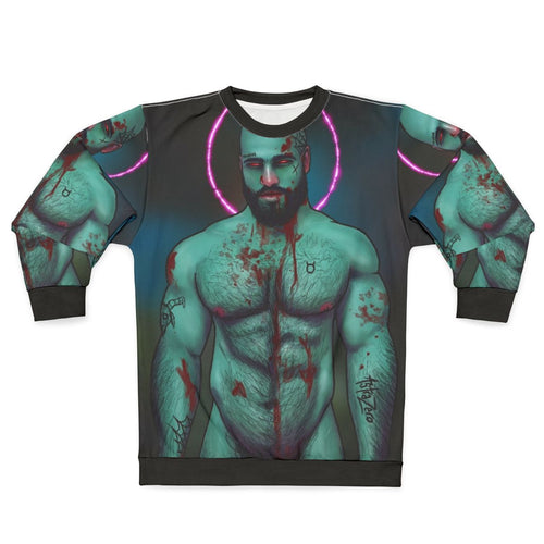 Astra Zero Dark Art LGBTQ Sweatshirt for Muscle Daddies