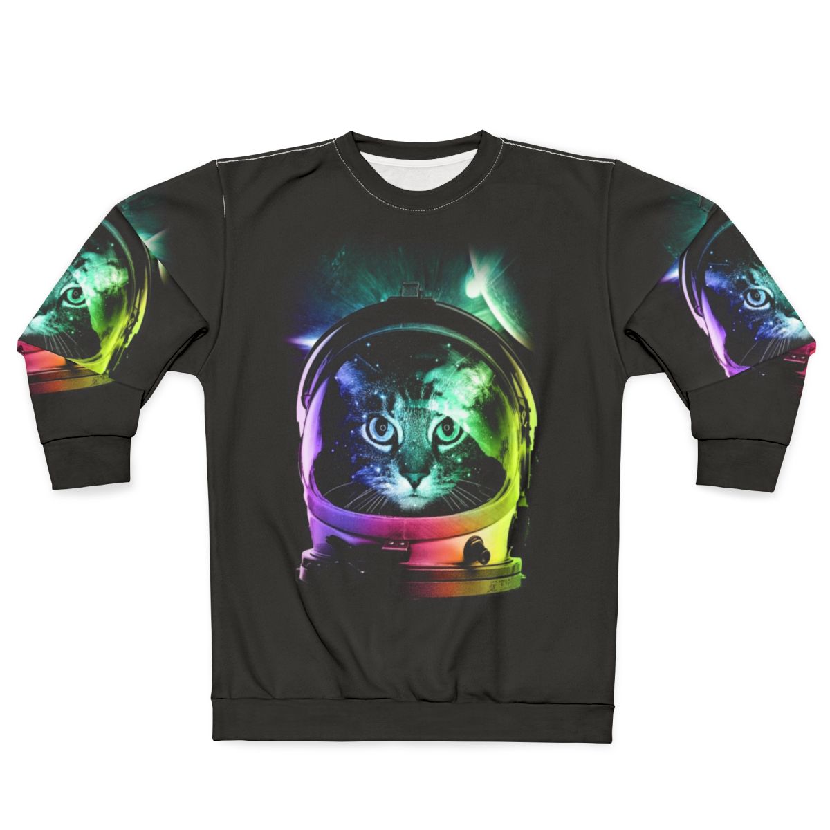 Astronaut Cat V2 Sweatshirt with Cosmic Design