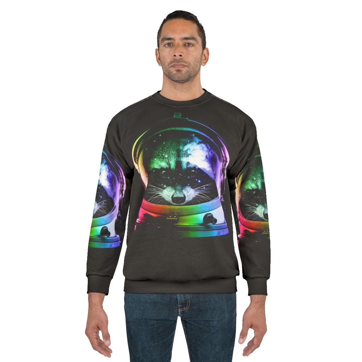 Astronaut Raccoon Sweatshirt - Cosmic Creature Design