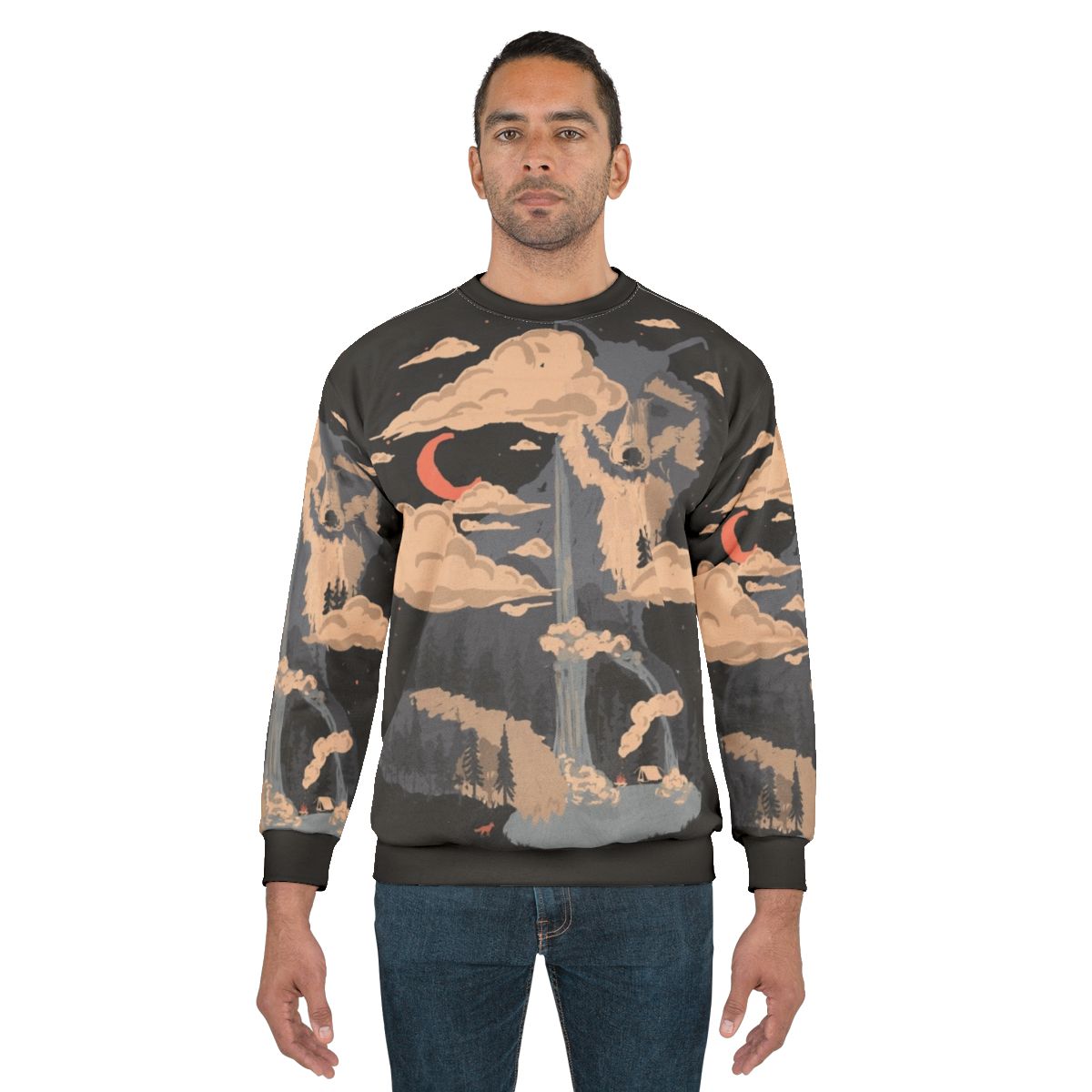 At The Foot Of Fox Mountain Nature Sweatshirt