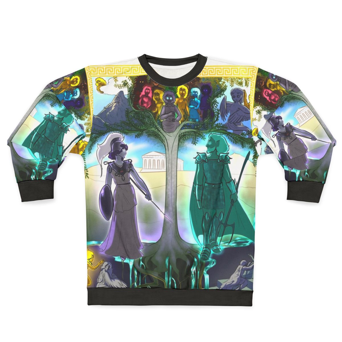 Athena Greek Mythology Tapestry Sweatshirt