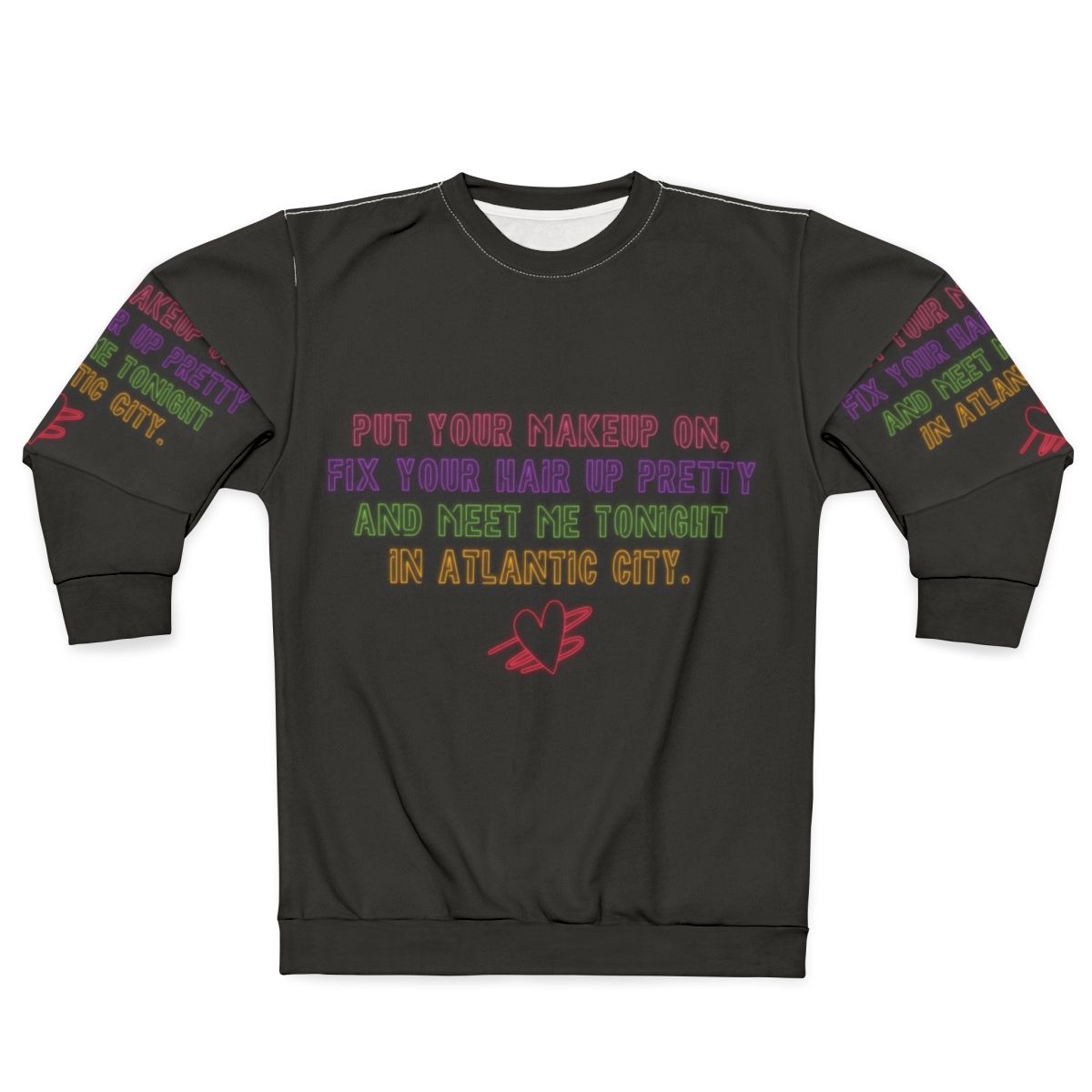 Atlantic City Sweatshirt with Bruce Springsteen Lyrics