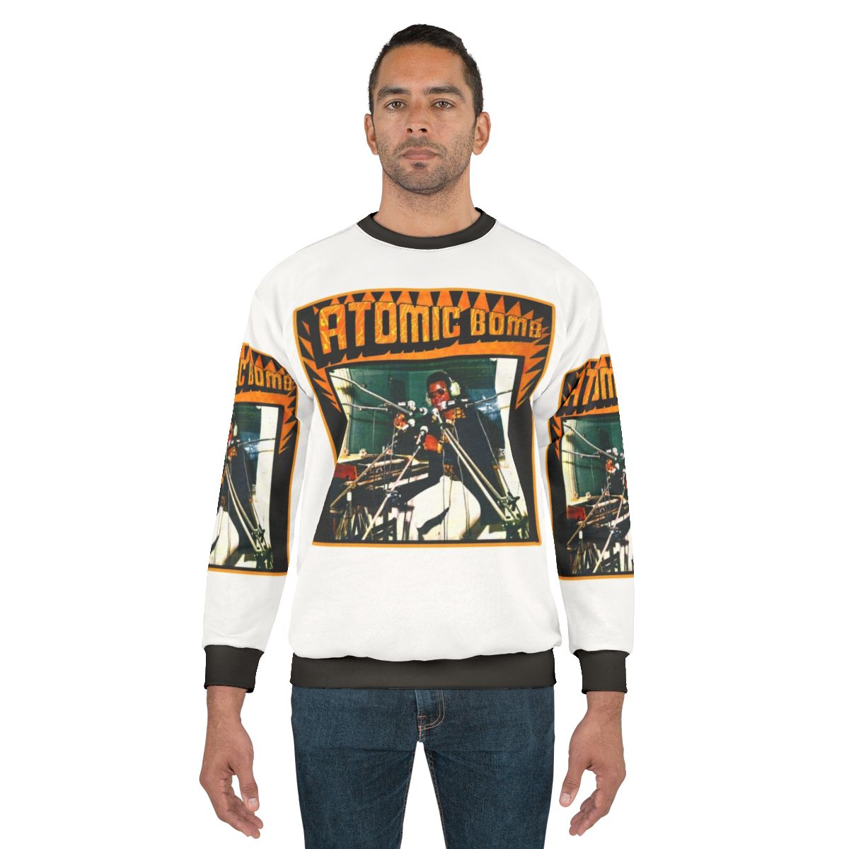 Retro Atomic Bomb Sweatshirt with Afrobeat Style