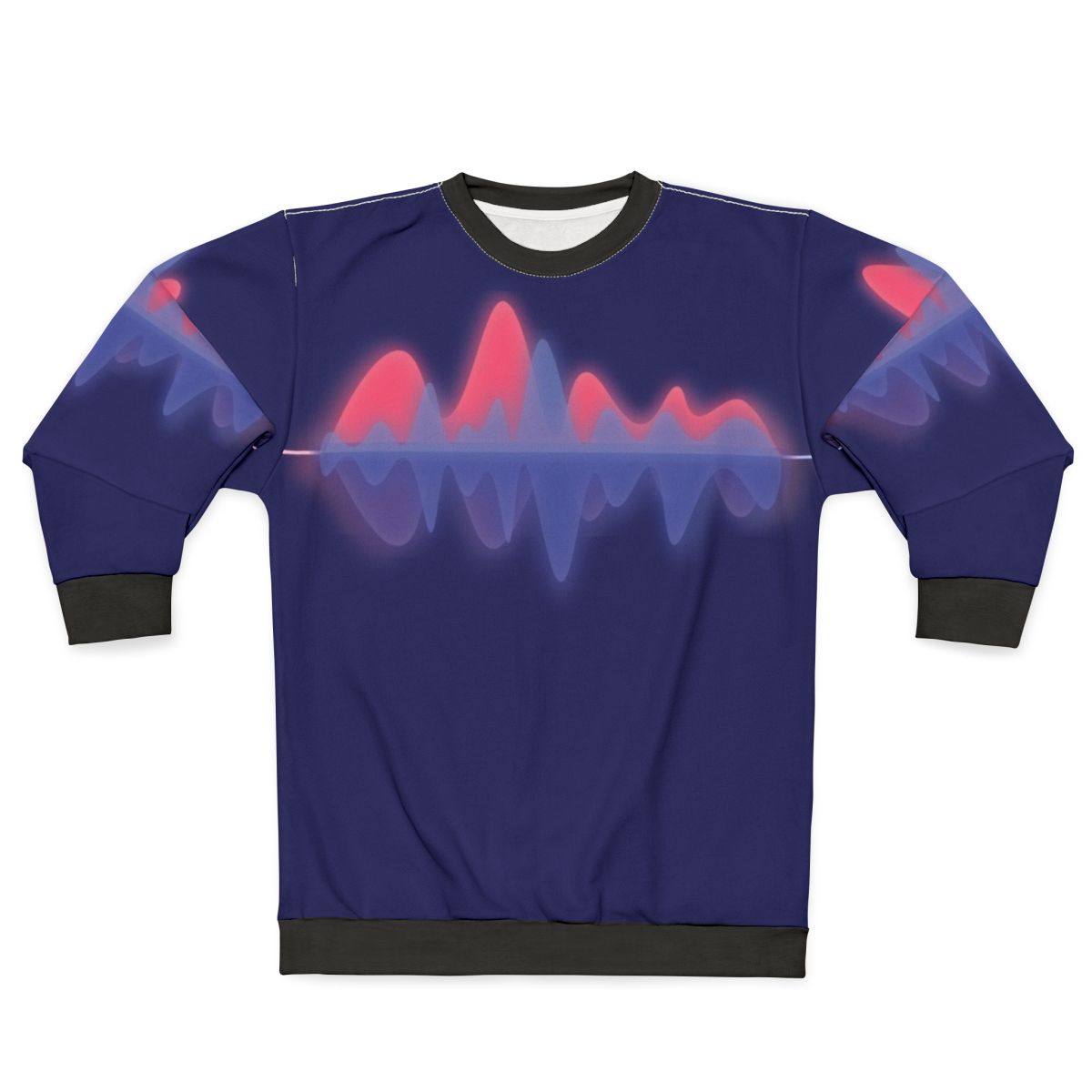 Audio Wave Sweatshirt with Colorful Sound Wave Pattern