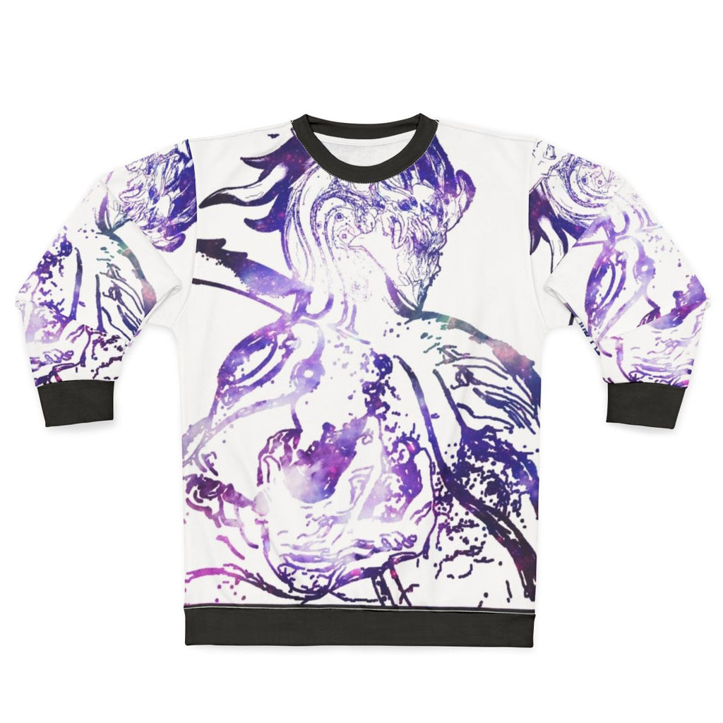 Aurelion Sol Galaxy Sweatshirt with Cosmic Star Pattern