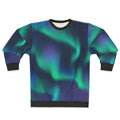 northern lights sweatshirt with aurora borealis design