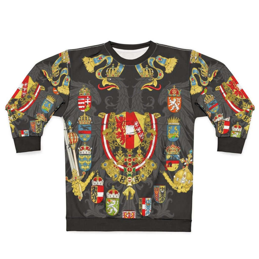 Austrian Empire flag sweatshirt with eagle and coat of arms