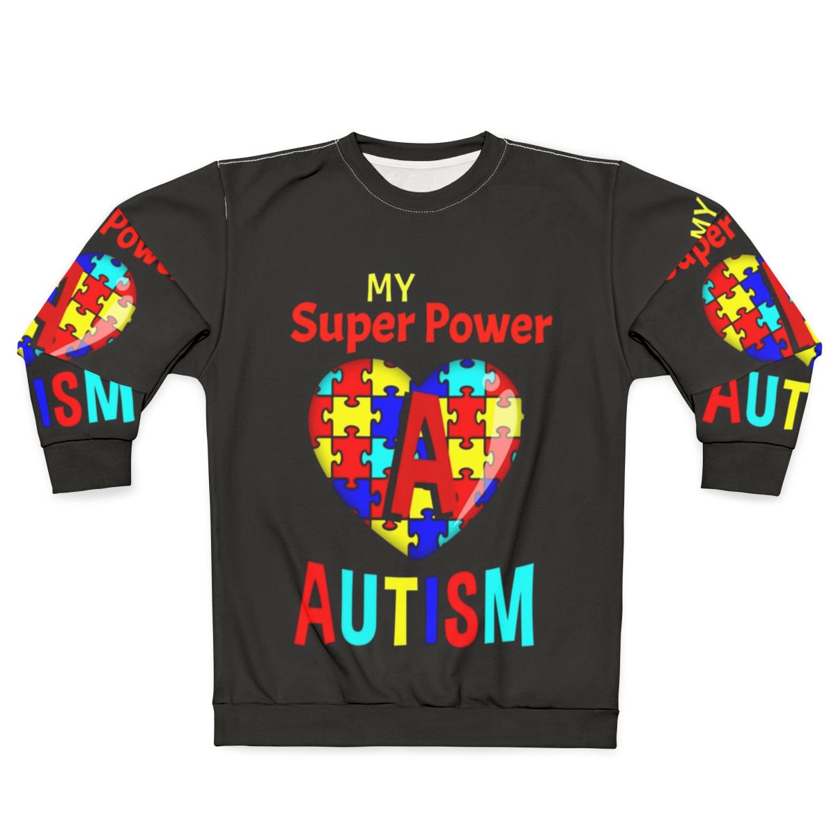 Autism Awareness Sweatshirt with Superhero Design