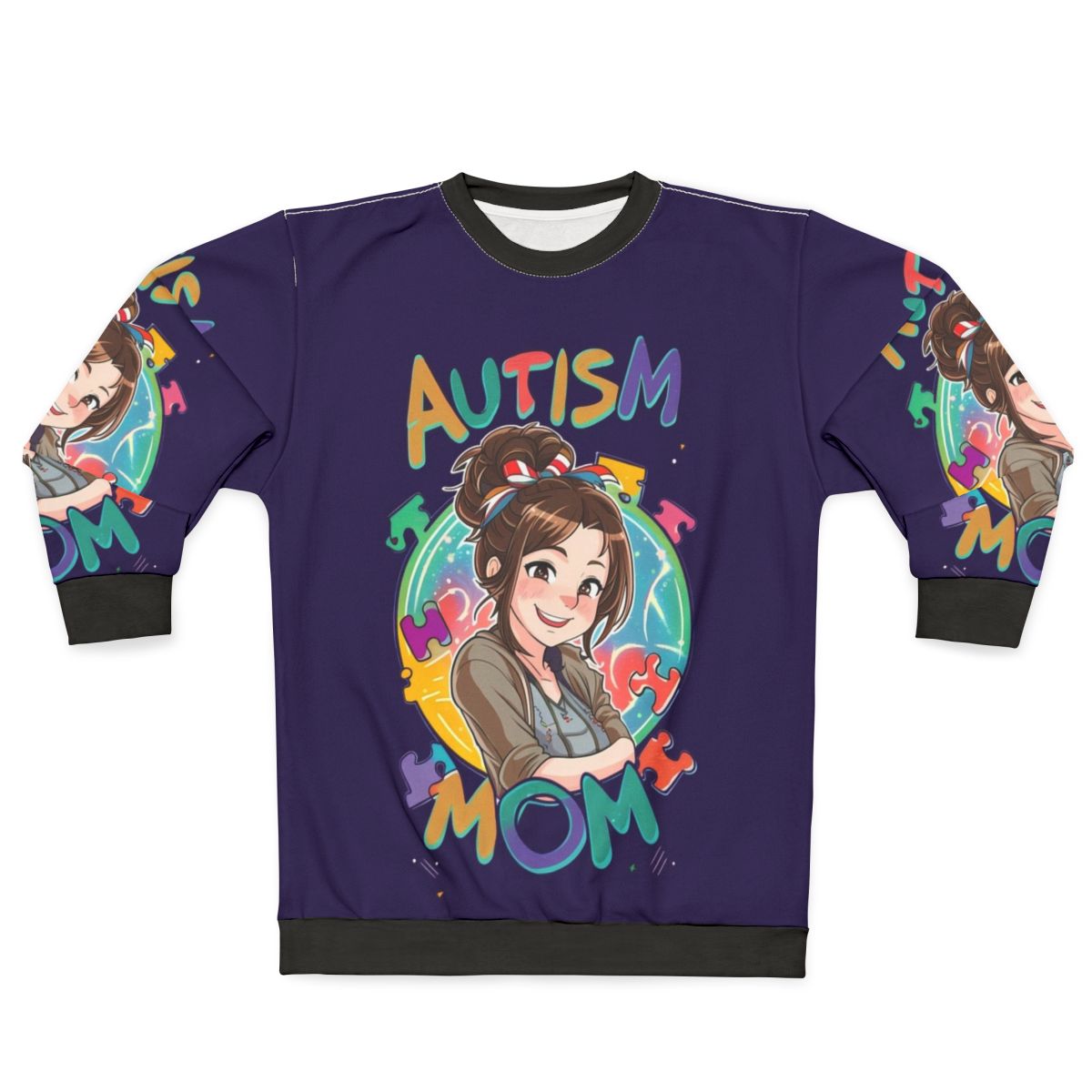 Empowered Autism Mom Sweatshirt with Superhero Design