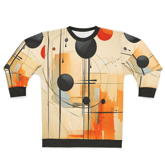 Autumn abstract neutral geometric sweatshirt