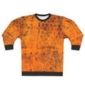 Autumn foliage sweatshirt with abstract pattern and hand painted texture