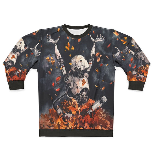 Autumn Fun Robot Watercolor Sweatshirt