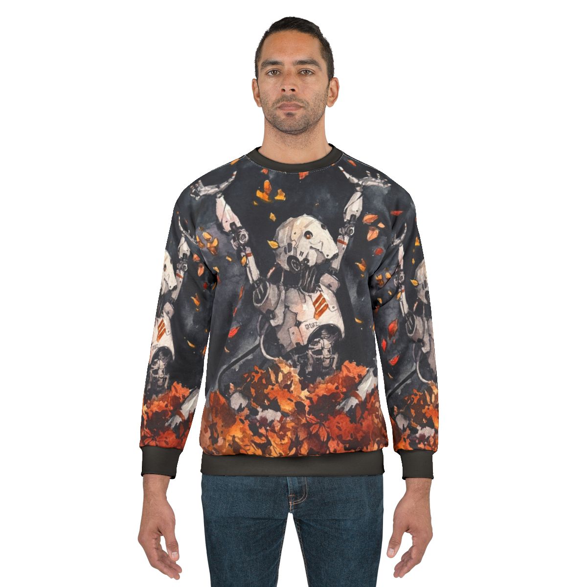 Autumn Fun Robot Watercolor Sweatshirt