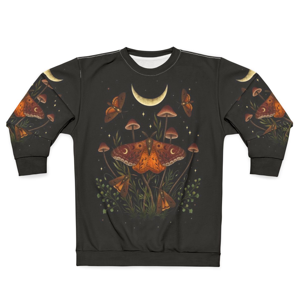 Golden brown moth inspired autumn nature sweatshirt
