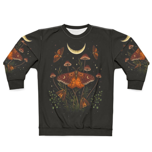 Golden brown moth inspired autumn nature sweatshirt